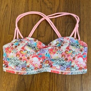 Lululemon bright floral sports bra
